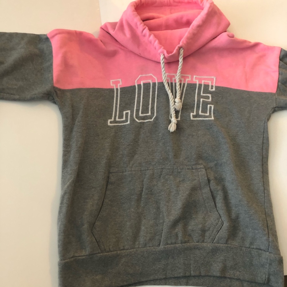 Pink and gray sweatshirt. Size large